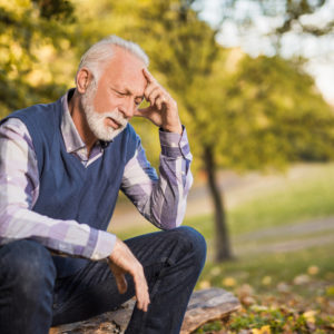 depressed senior man