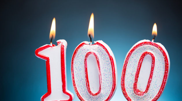 100th birthday candles