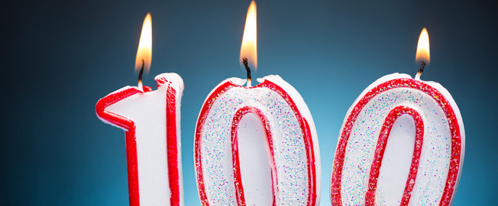 100th birthday candles