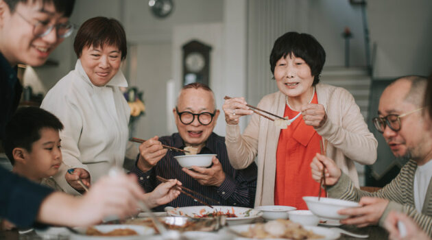 Family eating