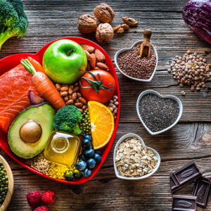 Food on a table.