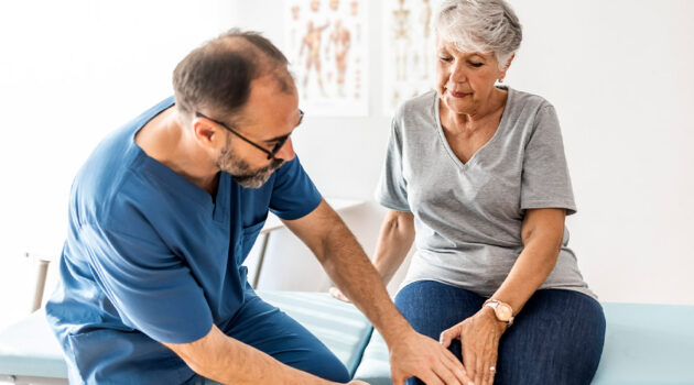 Doctor examining patient