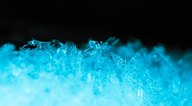 Abstract ice crystal structure texture, macro view.