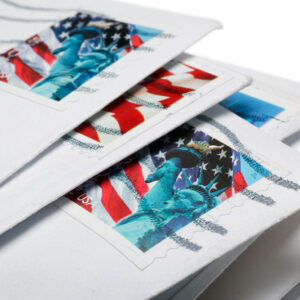 Stamped envelopes.